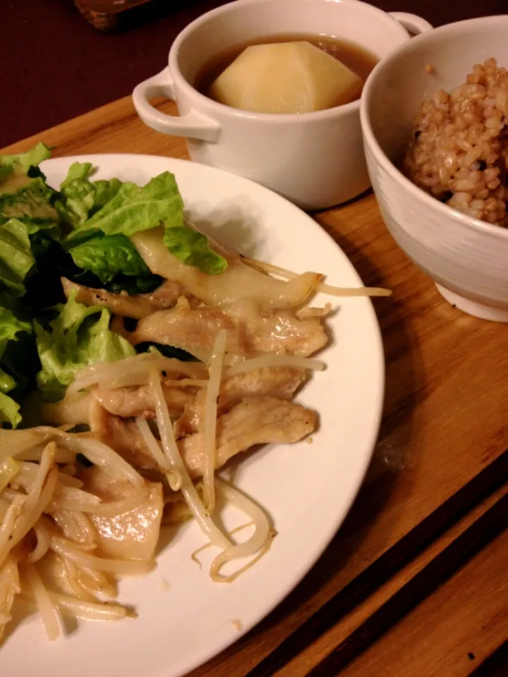 豚肉のネギ塩焼き かぶのとろとろ煮|よよさん