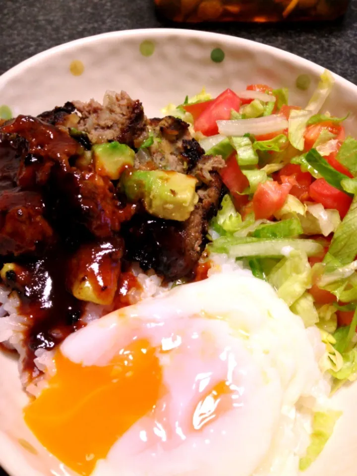 ロコモコひとりでできる丼！|がぁがさん