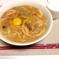 Snapdishの料理写真:もつ煮込みうどん|莉兎さん