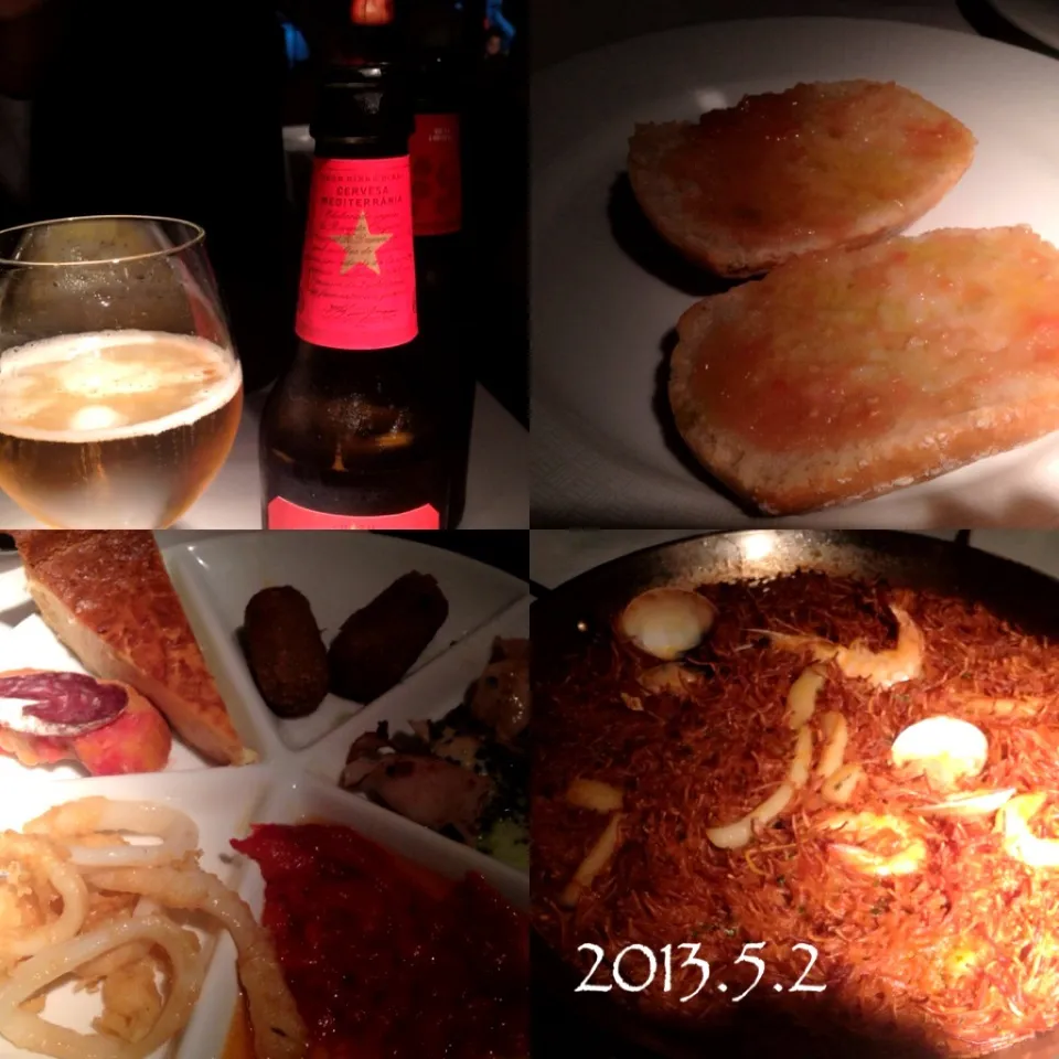 Snapdishの料理写真:2013.5.2 名物料理フィデウアで乾杯🍻🍻🍻|ゆみずさん