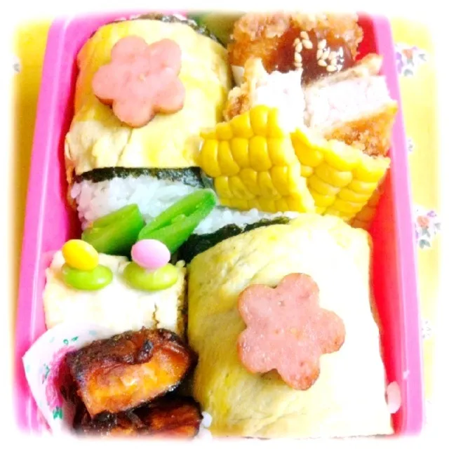 姫の鯛のフライ弁当♡|hanayakさん