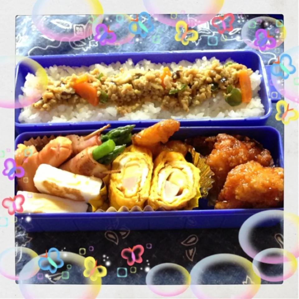 ドライカレー息子弁当👱|きょうこさんさん