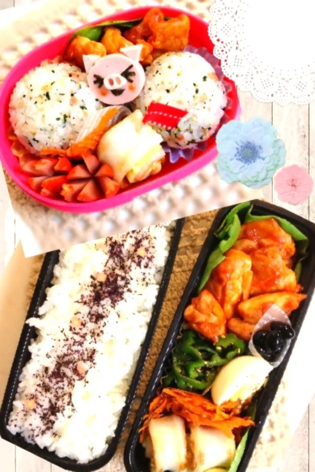 Snapdishの料理写真:旦那サマと末っ子ᑦᑋᵃᵑ✼ のお弁当|ゆりっぺ⋆*❁さん