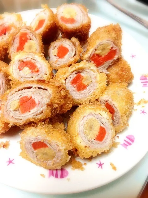 Veggies slide pork rolls|PhUnGさん