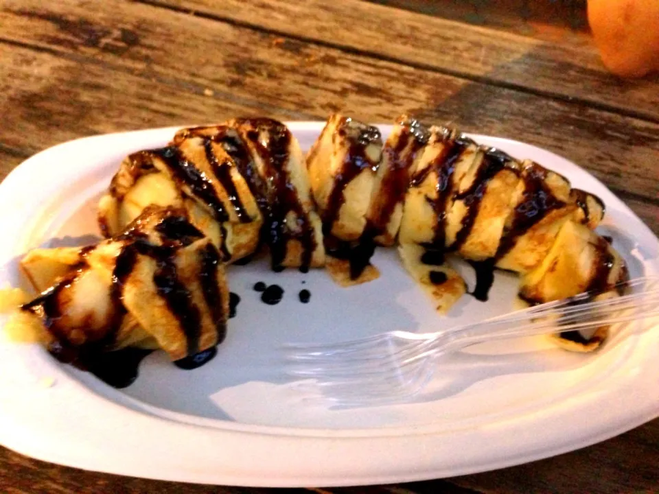 แพนเค้กกล้วยหอม banana pancake @Chiangmai walking street Thailand|pitachiofanyさん