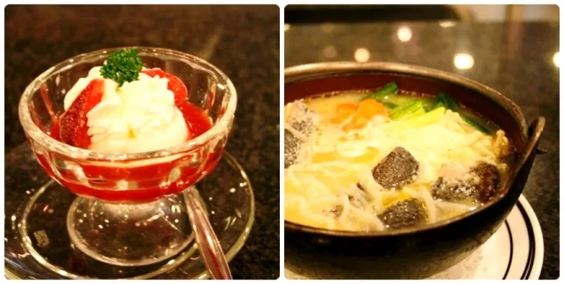 Snapdishの料理写真:Pudding Strawberry& Salmon nabe|☆クモミン★♪さん