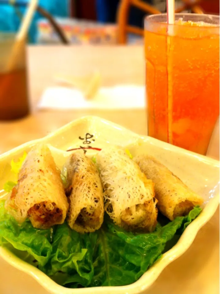 Spring Roll with Mixed Fruit Juice|Jerry Leeさん