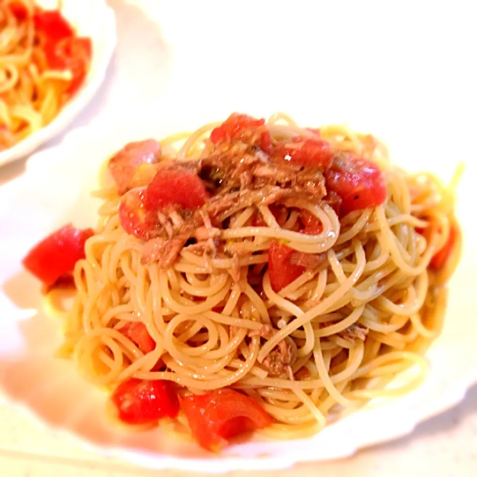 トマトとツナの冷製パスタ( ^ω^ )|あーちゃん！さん