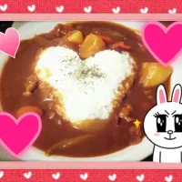 ハートカレー♡|かなごはん♥管理栄養士＆フードコーディネーターさん