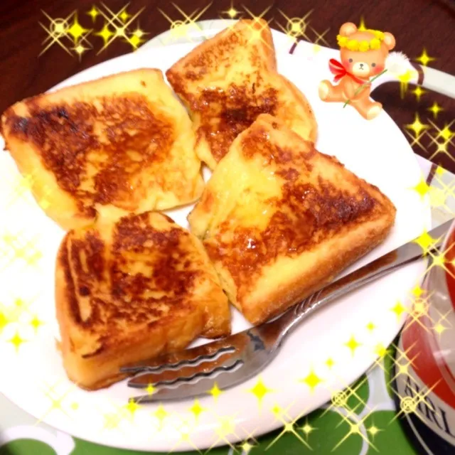 Snapdishの料理写真:朝食☀フレンチトースト☀|し〜ぽん☆さん