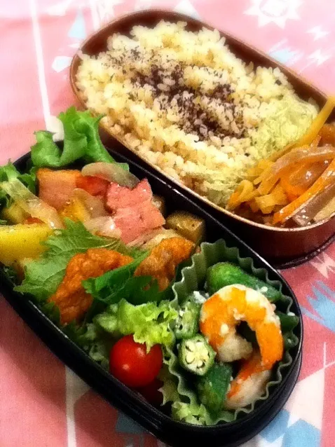 Snapdishの料理写真:5/9 ダンナのお弁当|naoさん