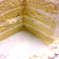 Snapdishの料理写真:Orange Chiffon cake with Italian buttercream icing|Steven Turknettさん