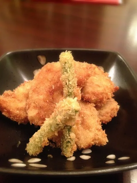 Snapdishの料理写真:Pork and Asparagus Katsu|aiさん