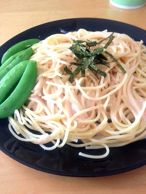 Snapdishの料理写真:明太子スパゲティ|ekiantiさん