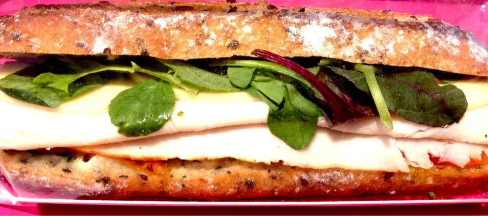 Smoked Turkey and Gouda Cheese Baguette from Bottega Louie|sooprcoolchicaさん