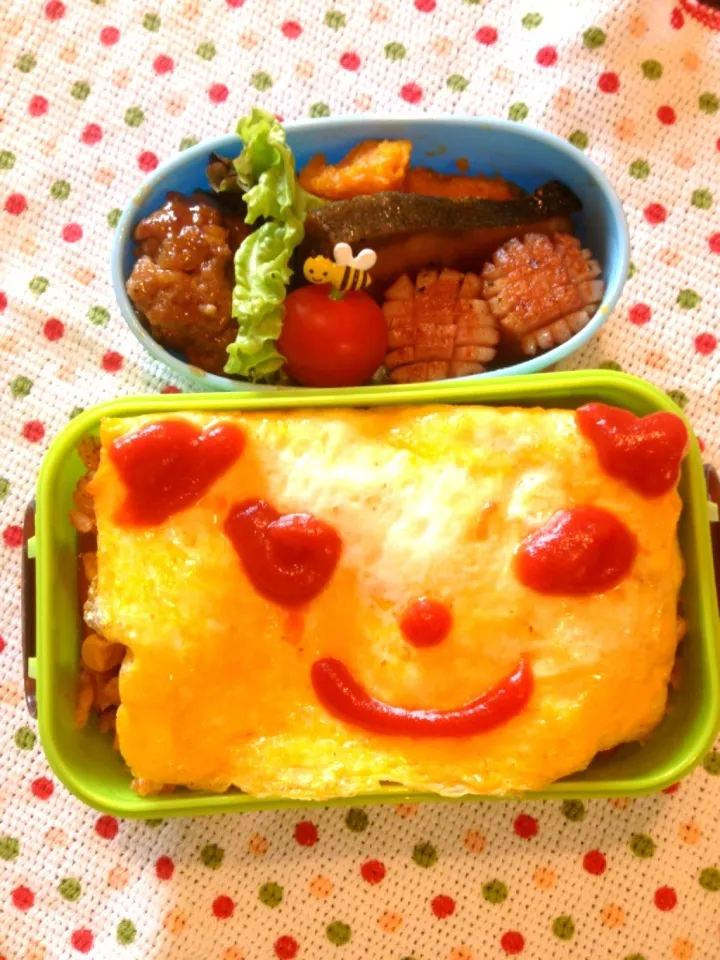 パンダオムライス弁当♩|いずみさん