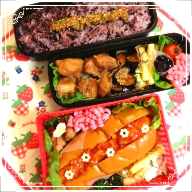 Snapdishの料理写真:旦那サマと末っ子ᑦᑋᵃᵑ✼ のお弁当|ゆりっぺ⋆*❁さん