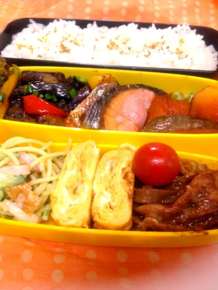 Snapdishの料理写真:5/10旦那さん用弁当|yoshimiさん