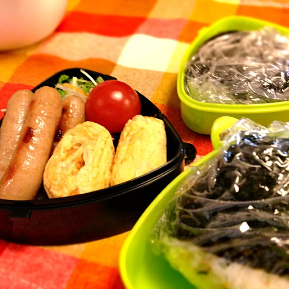 Snapdishの料理写真:おにぎり弁当🍙😙|Pokotaさん