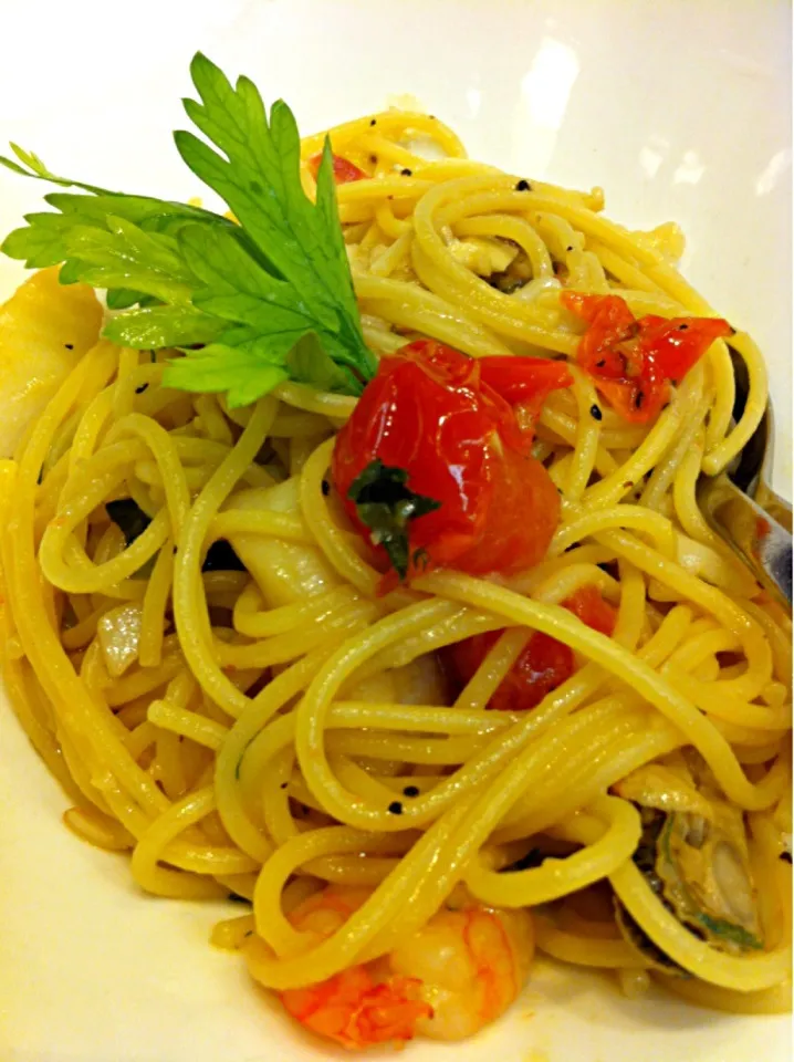 Seafood aglio olio|mikko tanさん