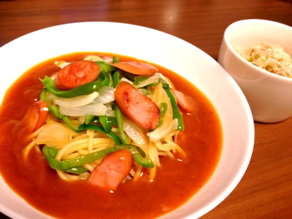 あんかけスパとささみとネギのザーサイあえ|あやかさん