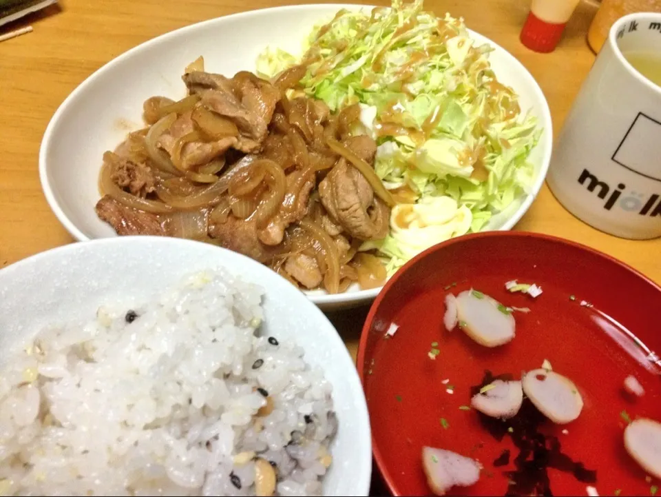 生姜焼き定食|ちいさん