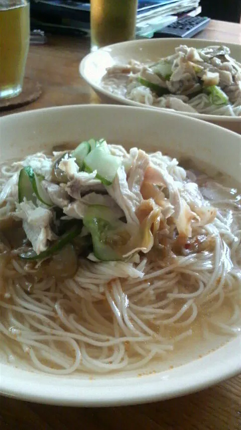 鶏ささみとザーサイのそうめん|じゅんこさん