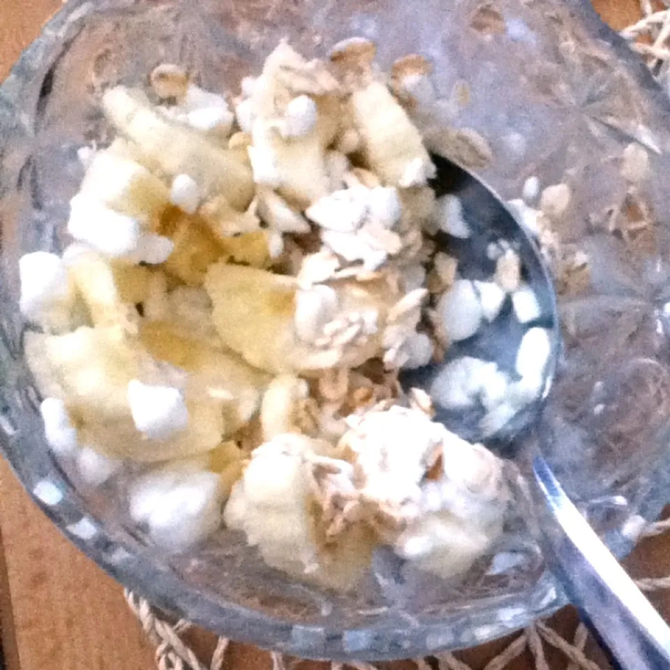 Banana + cottage + milk + oatmeal|michaelakurzovaさん