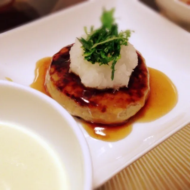 鰯の和風ハンバーグと豆腐のポタージュ|佐倉さん