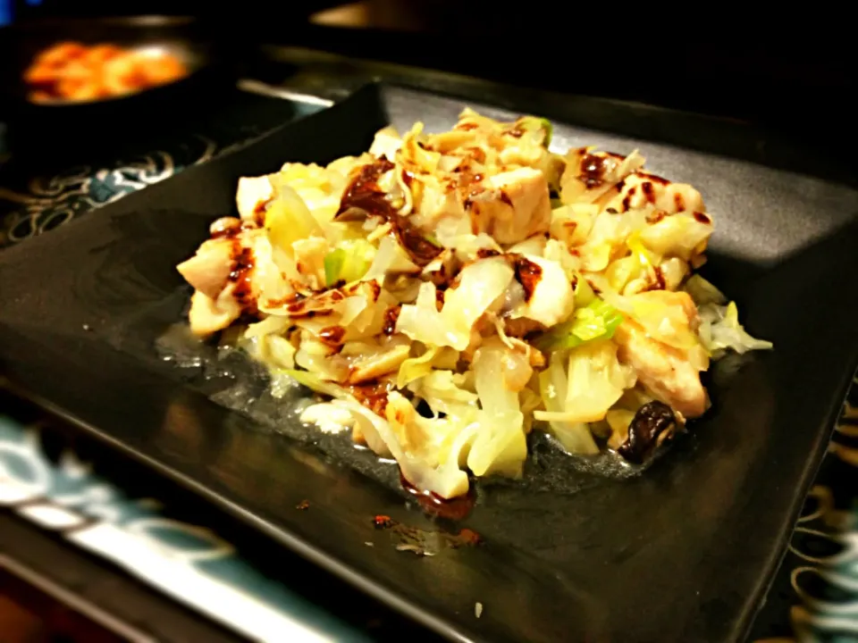 鶏肉とキャベツの炒め蒸し|鷹々さん