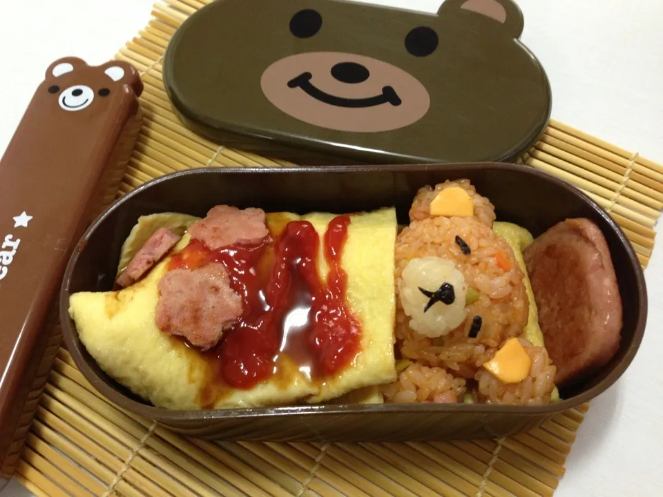 Snapdishの料理写真:🐻 Teddy Bear Omurice Bento|✨강민지✨さん