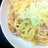 Snapdishの料理写真:spaghetti carbonara|Nookkkie <3<3さん