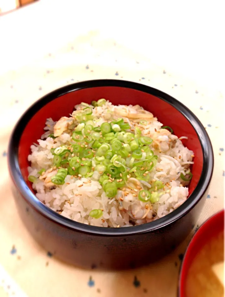 アサリとシラスのプチ丼(..◜ᴗ◝..)|かよさん