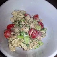 Mustard chicken salad with fresh dill|Gabriel Gallegosさん