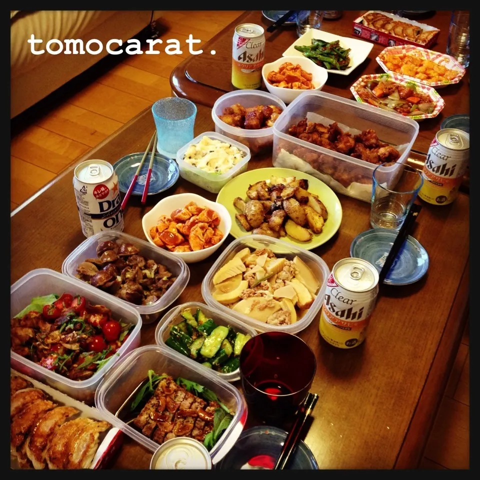 Snapdishの料理写真:昨晩の持ち寄りパーテー！！|tomocarat.さん