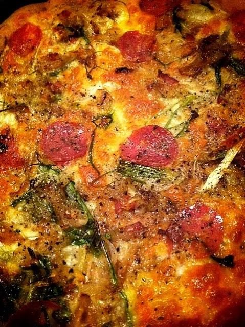 BBQ Green onion and pepperoni pizza|Peter Simonさん