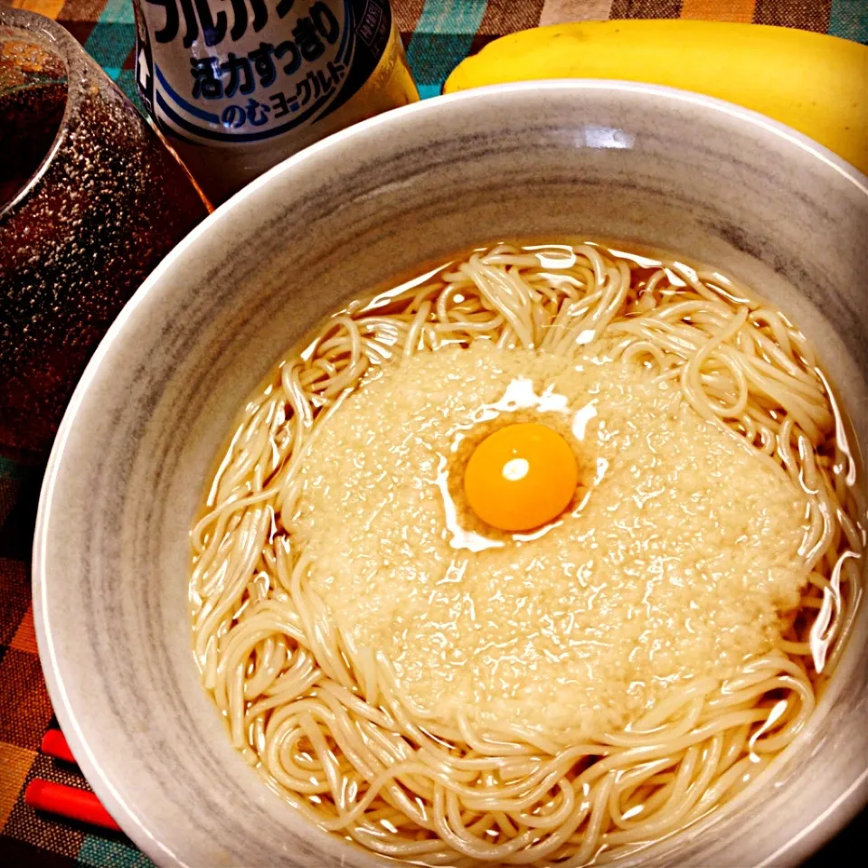 とろろ素麺,バナナ|りーぴんさん