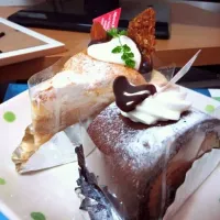 Snapdishの料理写真:コーヒーケーキ、バナナチョコロール|みさん