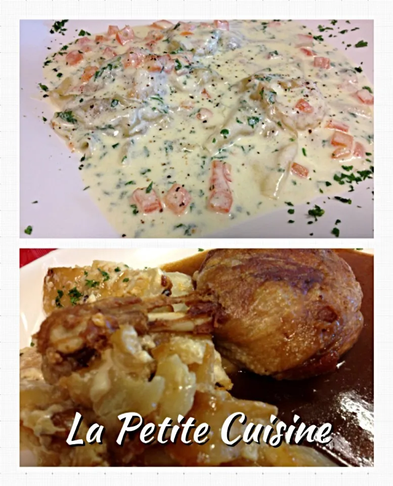 Prawn and Foie Gras Ravioli; Duck Confit|AmeSabさん