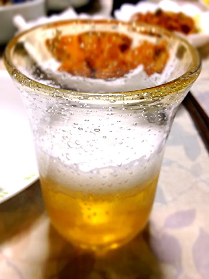 Snapdishの料理写真:風呂上がりの一杯|ひろえさん