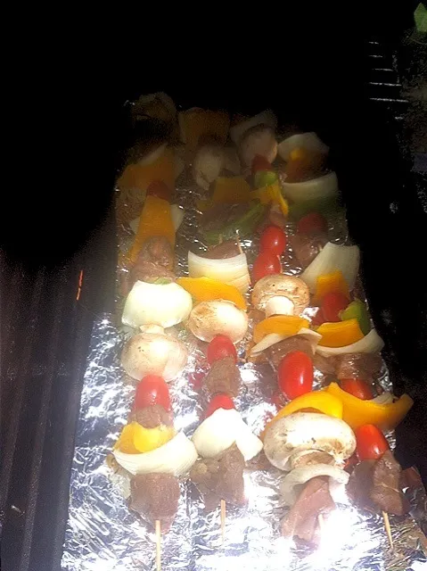 Steak shish-kabob.|hannahさん