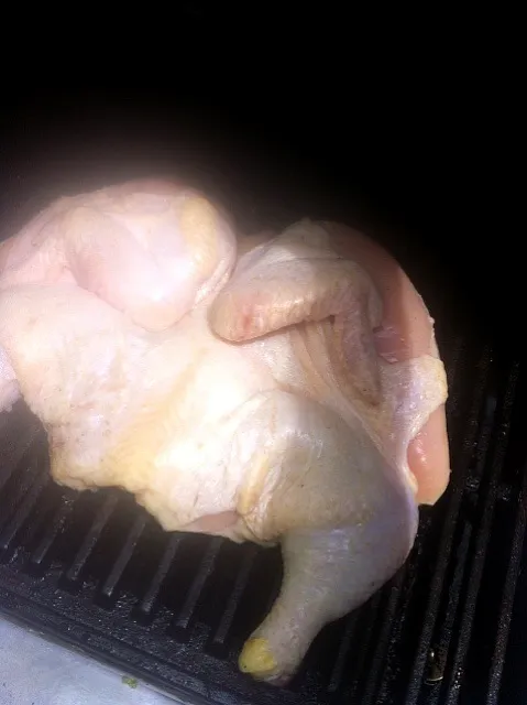 Chicken on the grille.|hannahさん