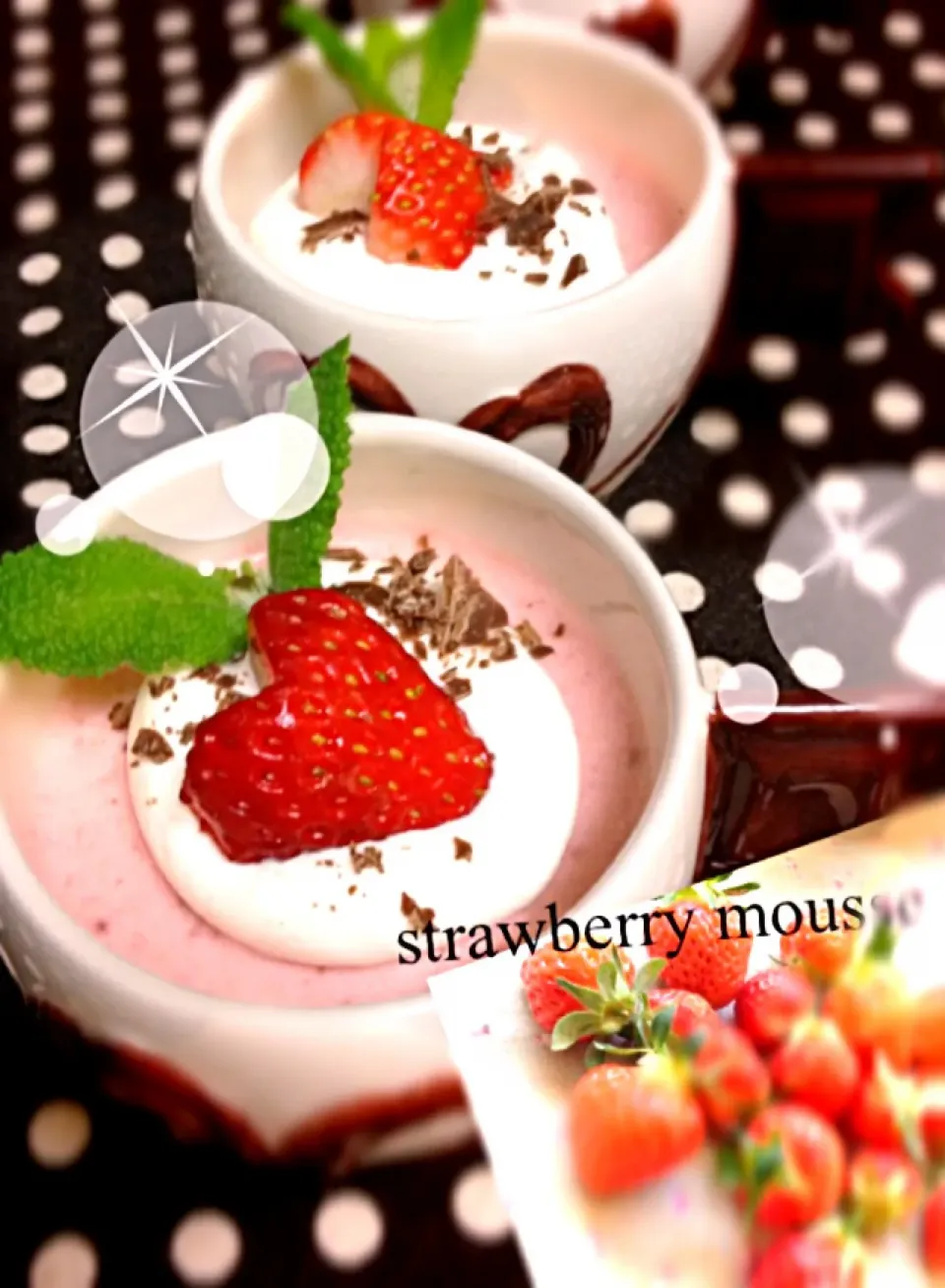 いちごムース♡お家のプランタで育ちました🍓|ポテトさん