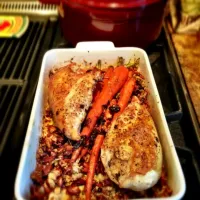 Pan Roasted Chicken with almonds and carrots|teresa cesarioさん