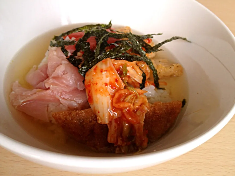 Ochazuke (procuitto, kimchi, potato, pickles)|Chris Shannonさん