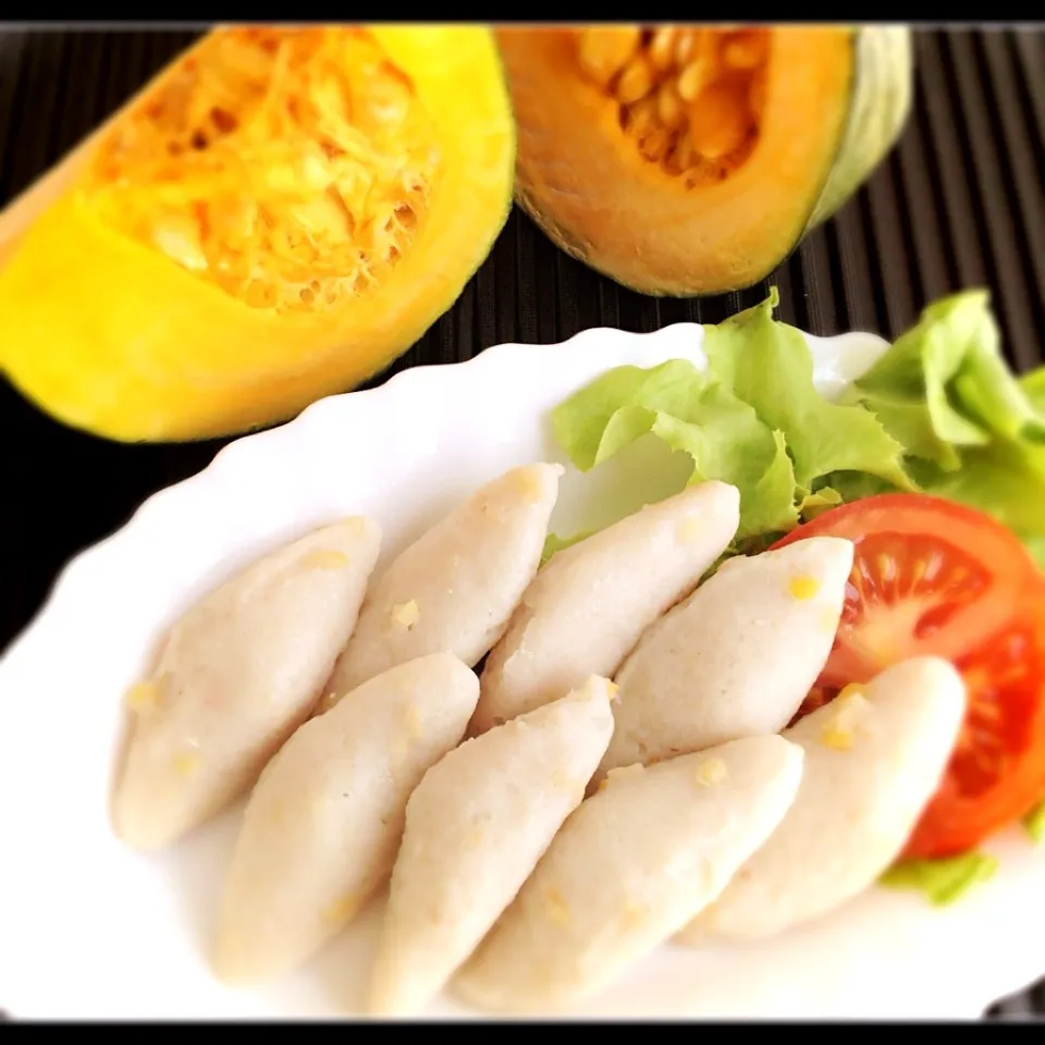 Snapdishの料理写真:Fish ball mixed with pumpkin|Wan~Wanさん