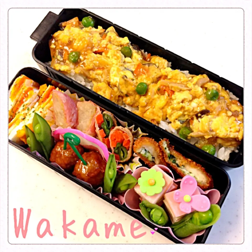 Snapdishの料理写真:5/14 天津飯弁当٩꒰｡•◡•｡꒱۶|wakameさん