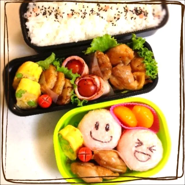 Snapdishの料理写真:旦那サマと末っ子ᑦᑋᵃᵑ✼ のお弁当|ゆりっぺ⋆*❁さん