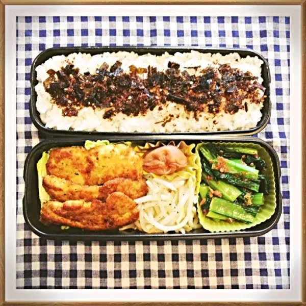 Snapdishの料理写真:チキンパン粉焼き弁当|かおまるさん