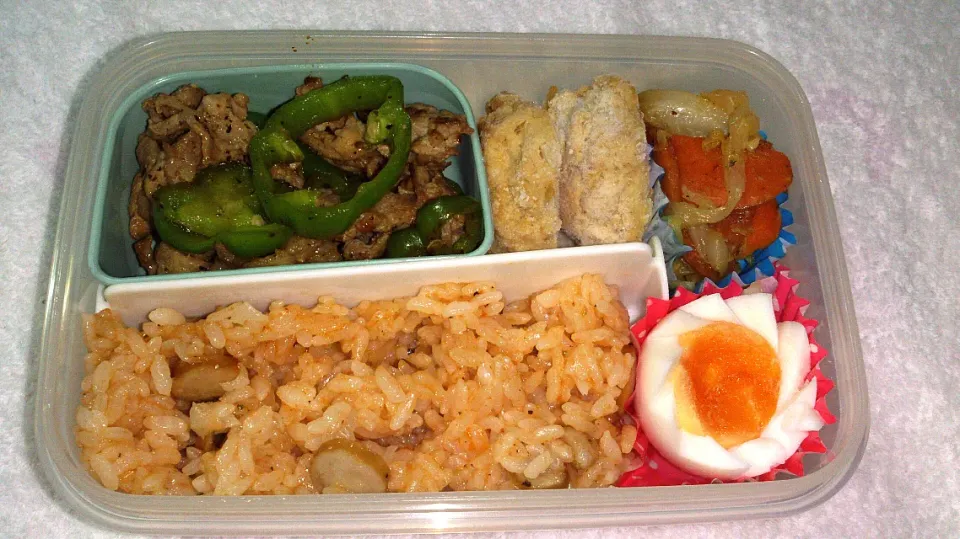 Snapdishの料理写真:旦那さん弁当|ひまわりさん